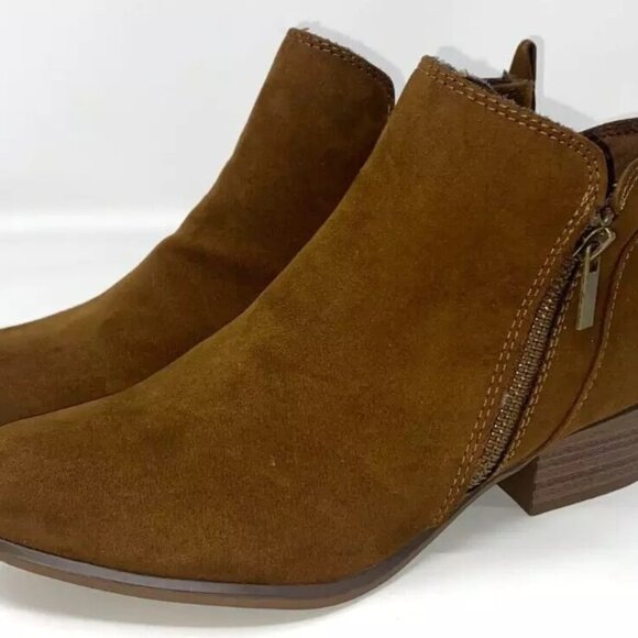 Esprit - Timber Boot Zippered Ankle Women's Booties Walnut Size 6.5 M - Picture 5 of 11